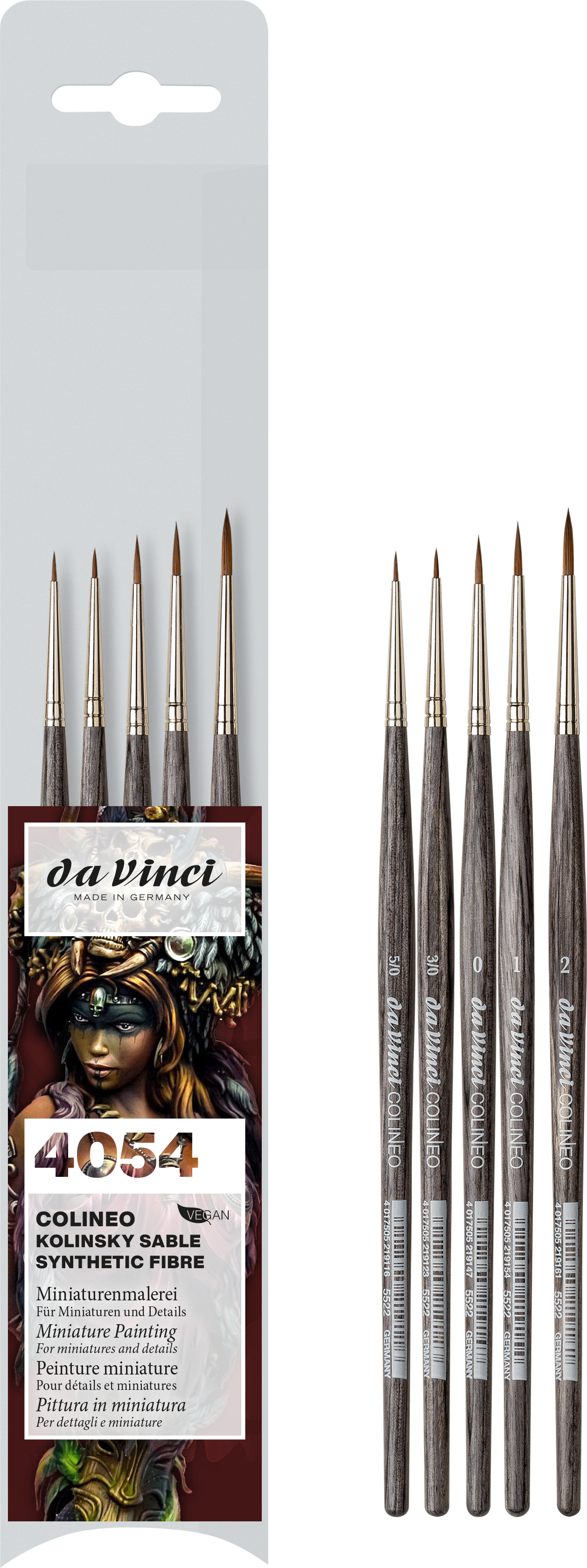 da Vinci Colineo Synthetische Miniatuur Penselen Set Serie 4054
