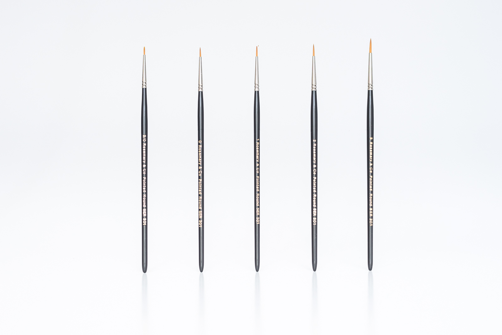 Rosemary Serie 301 Golden Rond Korte Steel Penseel 