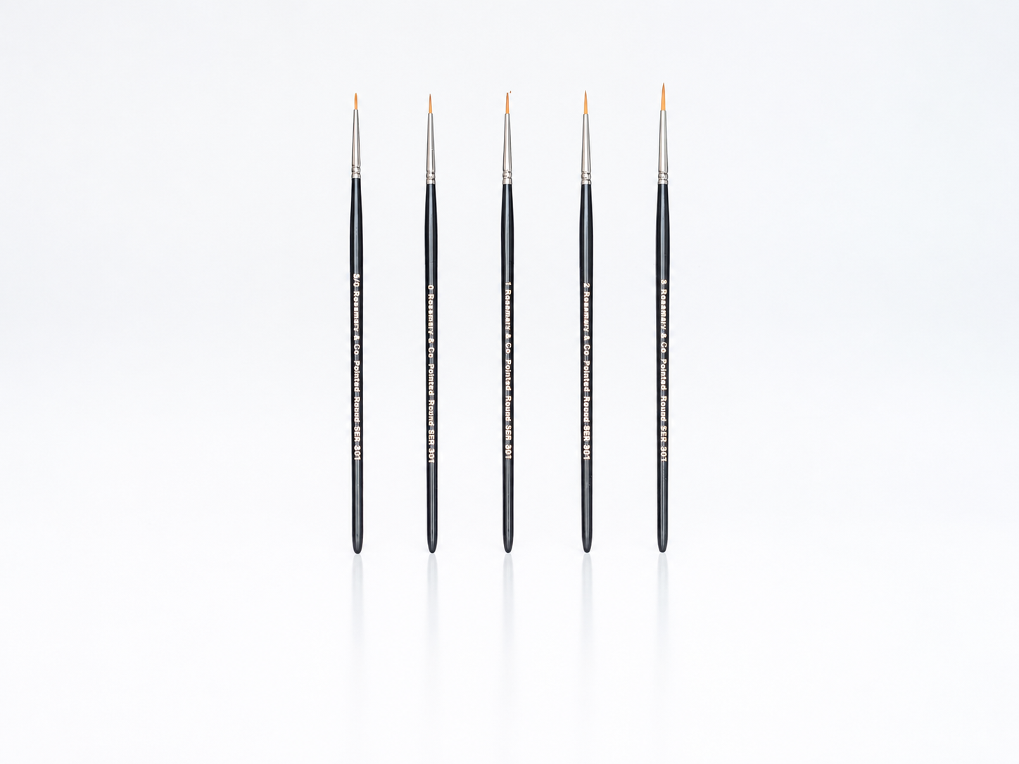 Rosemary Serie 301 Golden Rond Korte Steel Penseel 