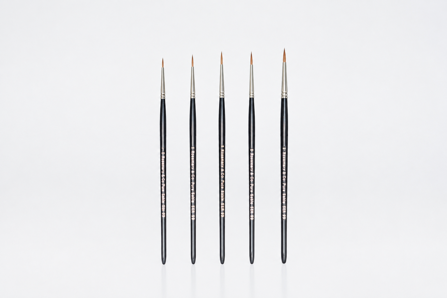 Rosemary Serie 99 Pure Sable Pointed Aquarel Miniatuur Penseel 