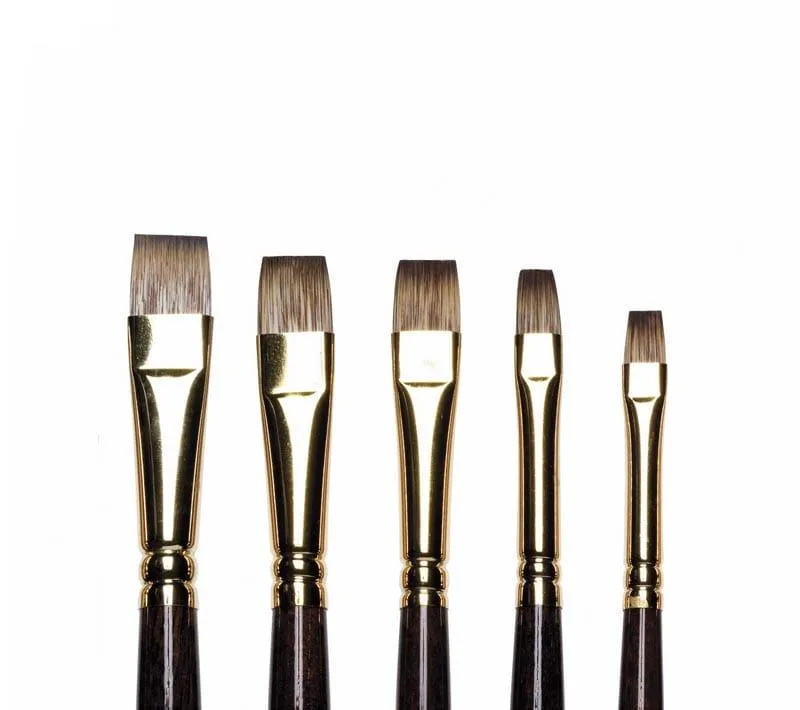 Winsor & Newton Serie 5501 Monarch Plat Kort Synthetisch Penseel 