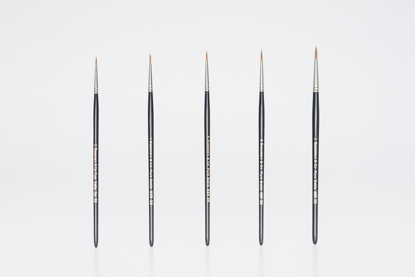 Rosemary Serie 99 Pure Sable Pointed Aquarel Miniatuur Penseel 