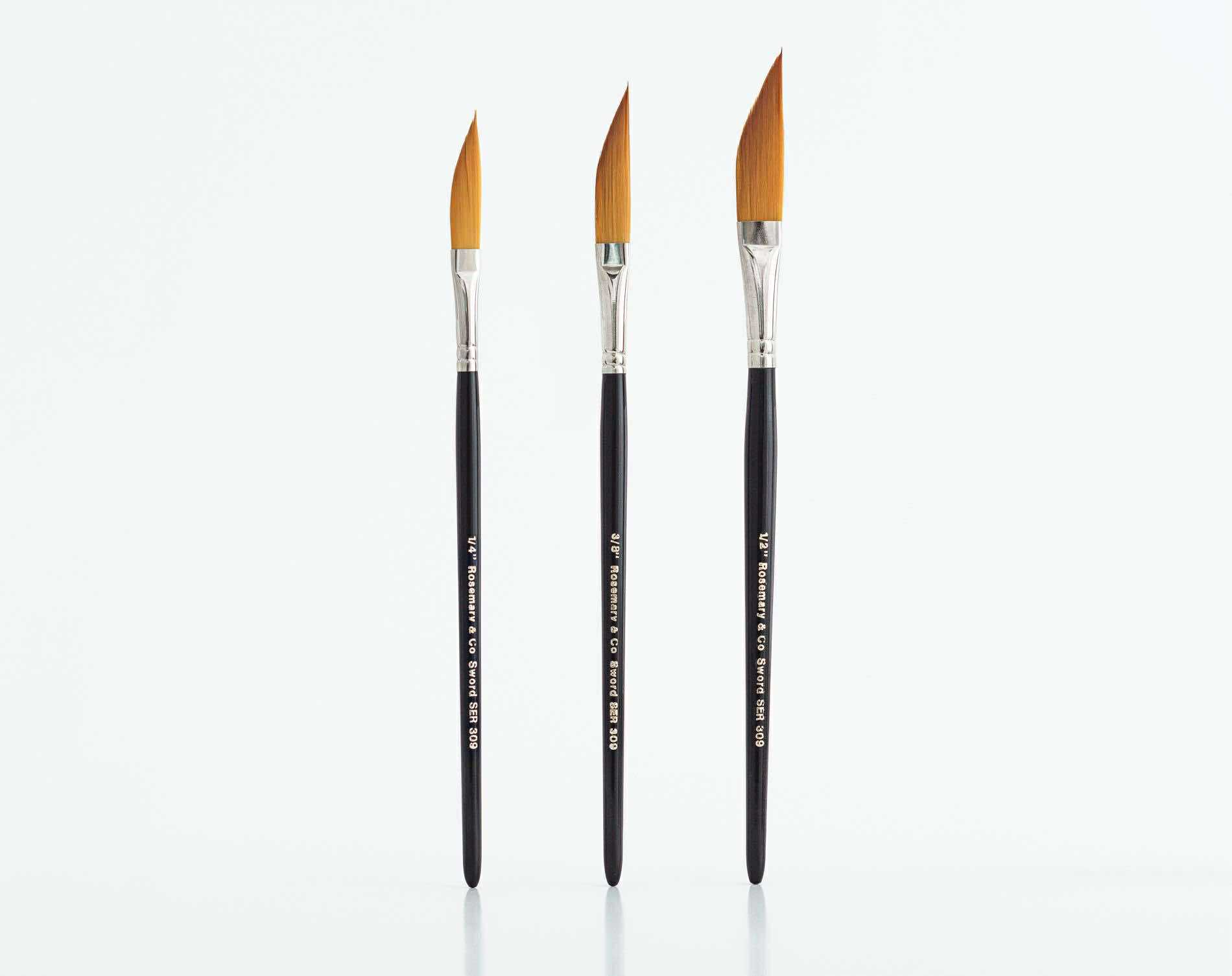 Rosemary Swordliner Golden Synthetic Aquarel Zwaar Penseel Serie 309