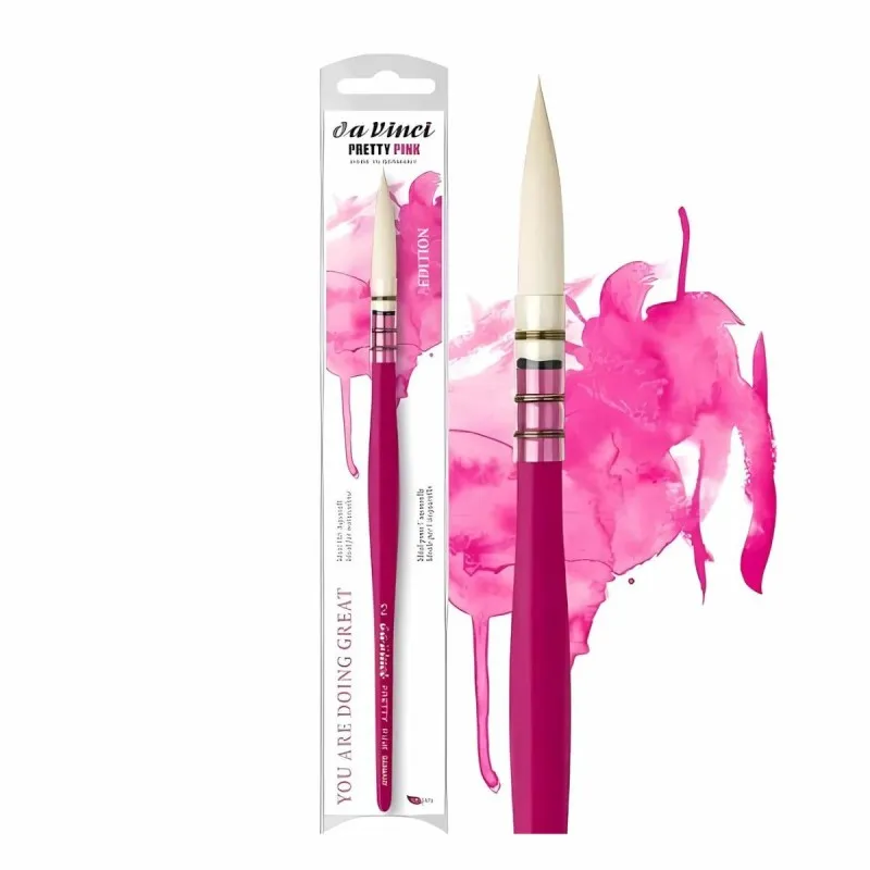 da Vinci Pretty Pink Synthetisch Aquarel Penseel Serie 494