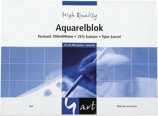 Aquarelblok 4art 24x32 325gr