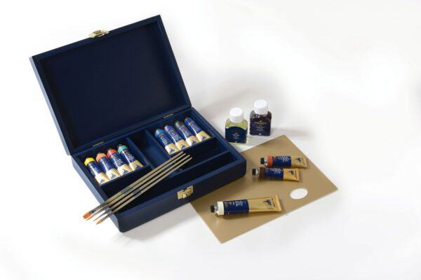 maimeri puro blue lacquer woodenbox
