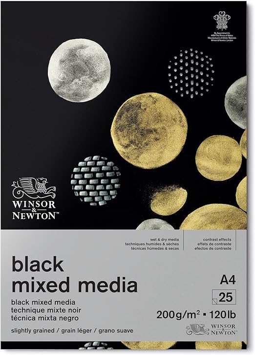 winsor Newton Black mixed media papier a4